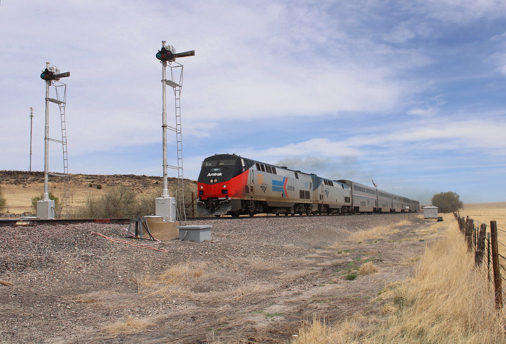 Wide at Wagon Mound Amtrak 161 leads the westbound Chief p… Flickr