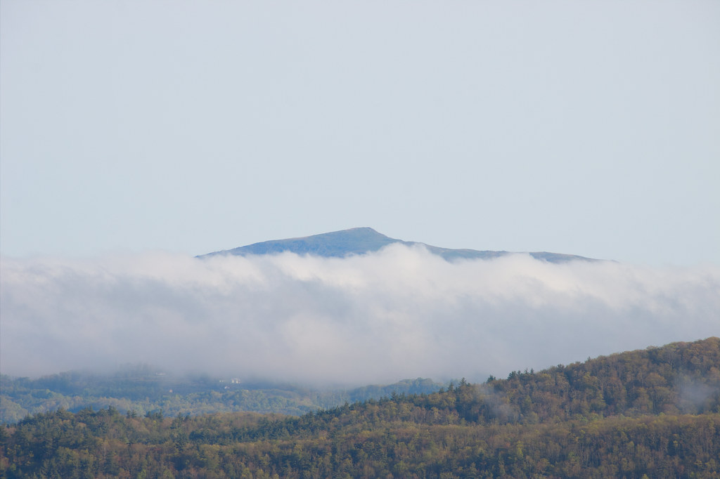 Hump Mountain through the clouds. Seen from Linville Flickr