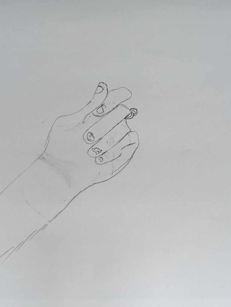 Contour Drawing Left Hand A drawing of my left hand I drew… Flickr