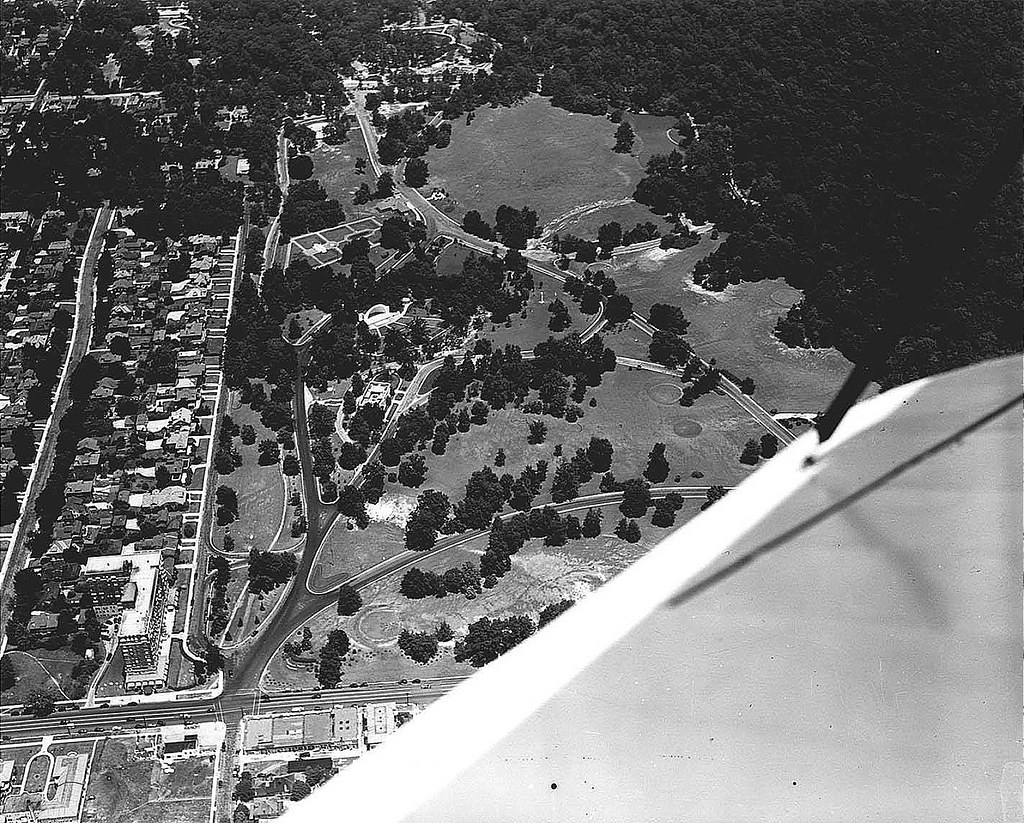 Aerial view of Overton Park, Memphis TN Circa 1938 Flickr