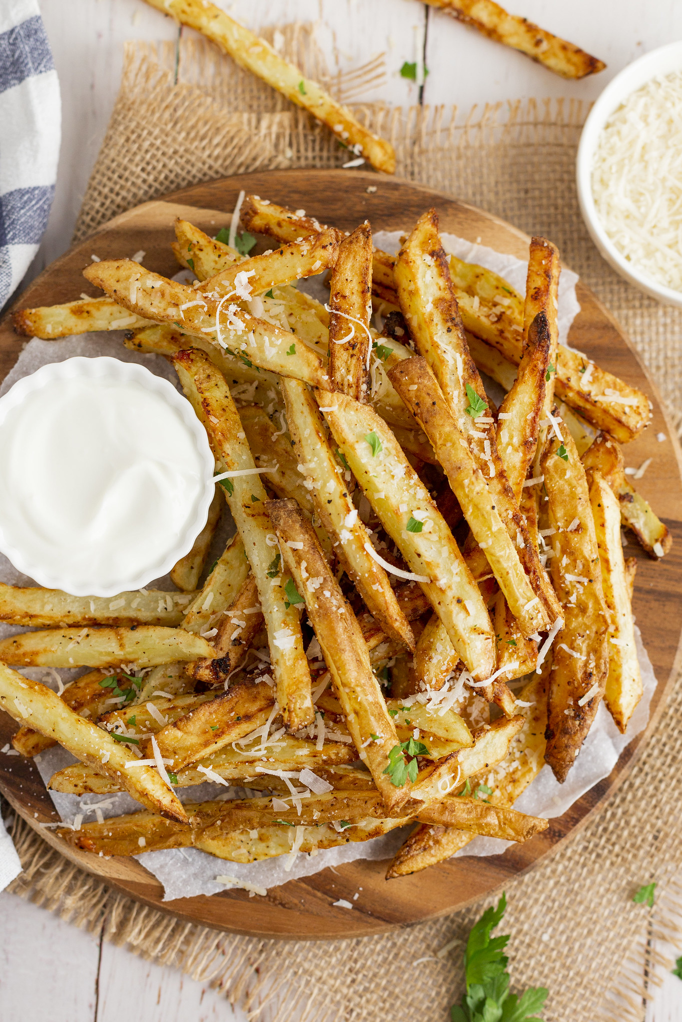 Air Fryer Garlic Parmesan Fries Fake Ginger