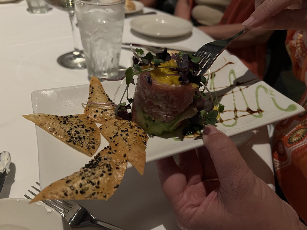 1 Yellowfin Tuna Tartare Mango, avocado, wasabi, pine n… Flickr