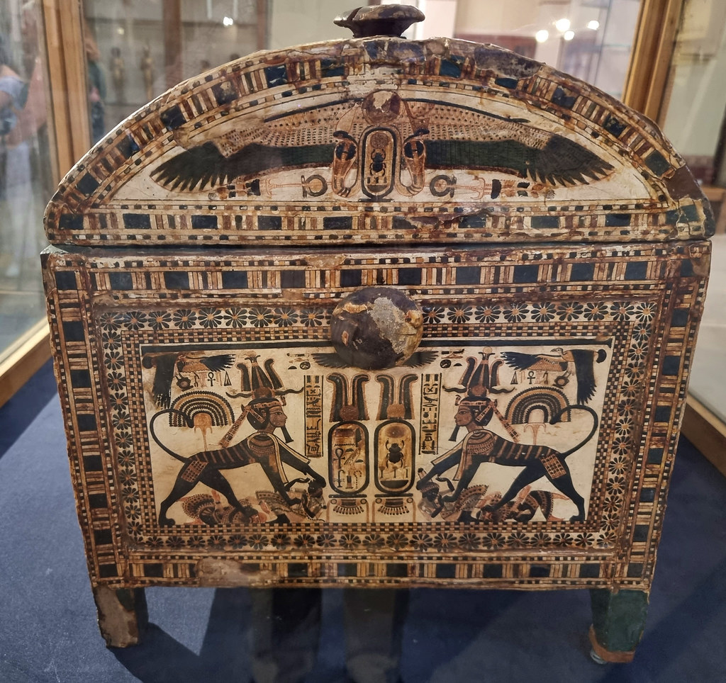 Painted wooden chest from the tomb of Tutankhamun, 133313… Flickr