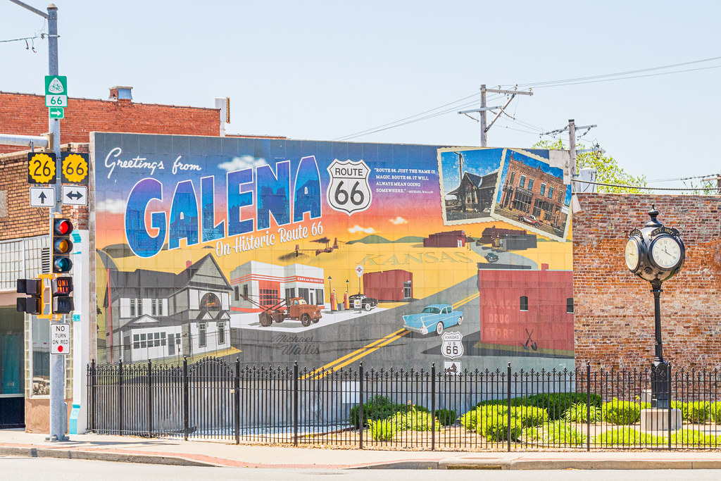 Galena Mural The beautiful Route 66 mural in downtown Gale… Flickr