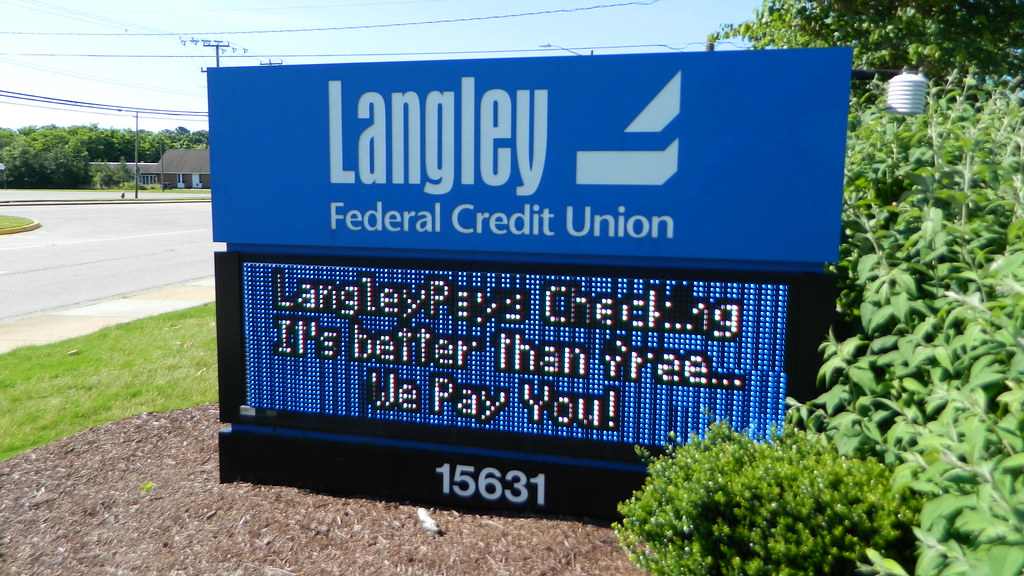 Langley Federal Credit Union sign Langley Federal Credit U… Flickr