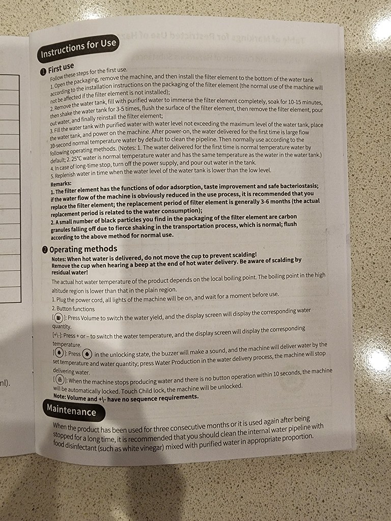 Joyoung instant hot water dispenser FAW20 instructions Flickr