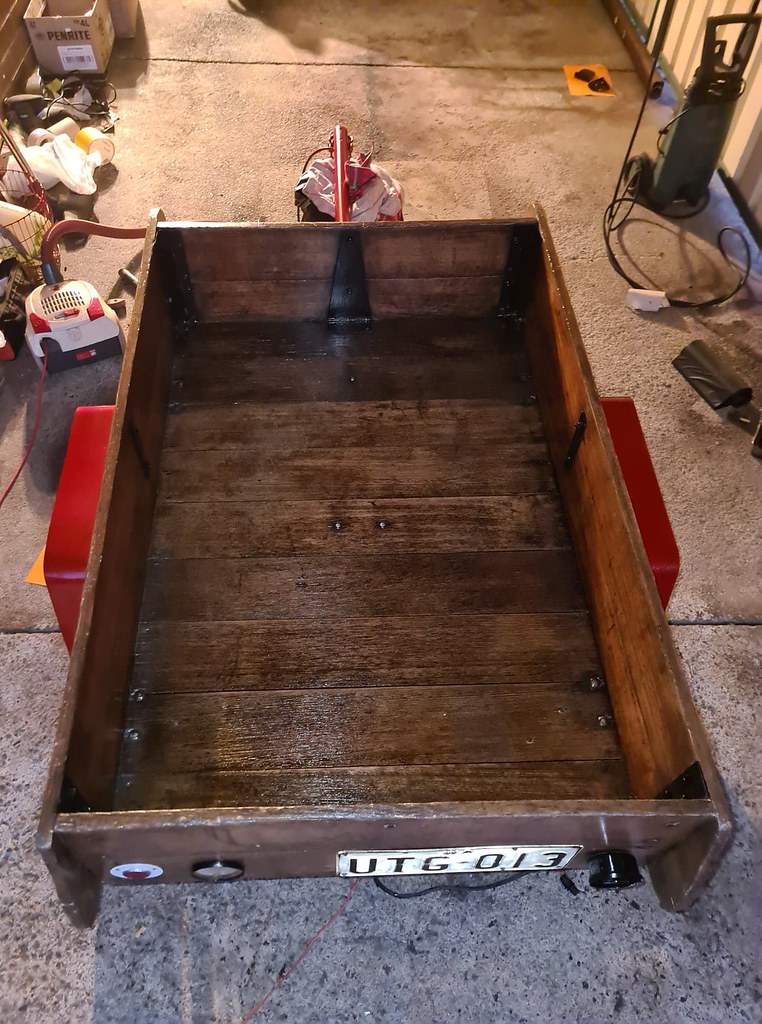 Lightburn Trailer refurbishment Second coat of varnish a photo on