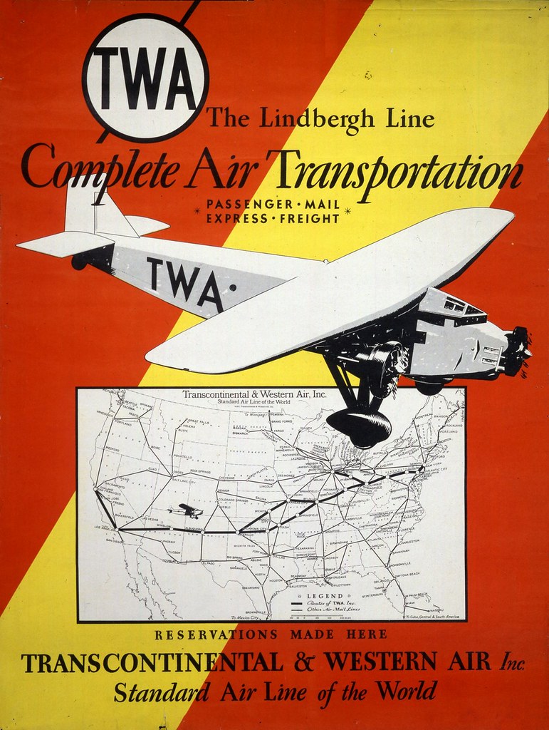 1932 TWA The Lindbergh Line Complete Air Transportation Flickr