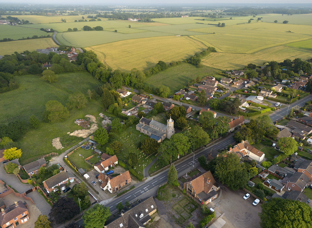 Long Stratton aerial image St Mary's Church a photo on Flickriver
