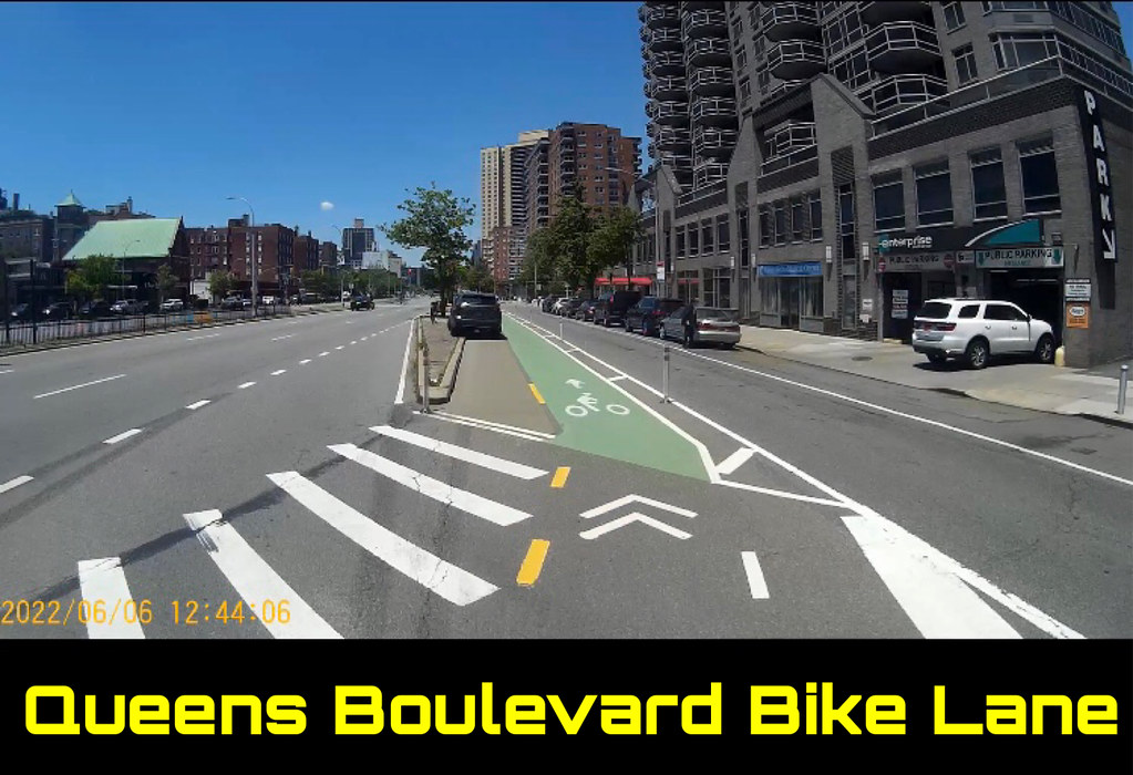 Queens Boulevard Bike Lane 6 June 2022, westbound to 108th… Flickr