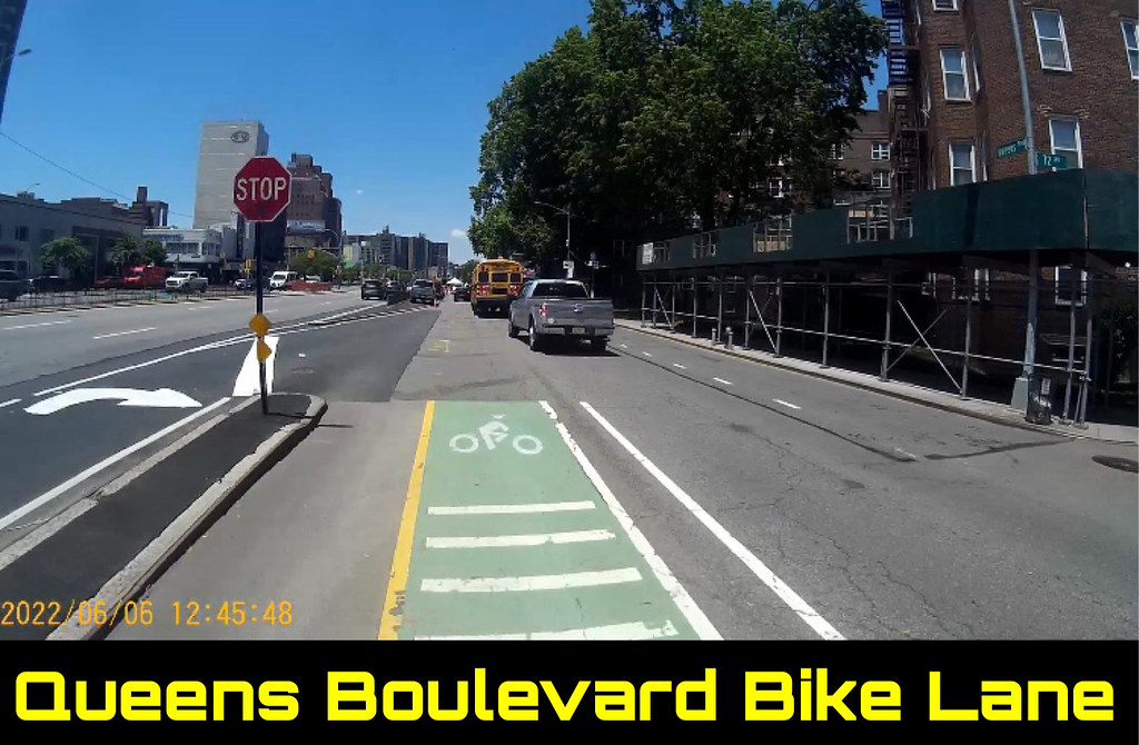 Queens Boulevard Bike Lane 6 June 2022, westbound to 108th… Flickr
