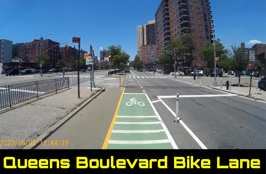 Queens Boulevard Bike Lane 6 June 2022, westbound to 108th… Flickr