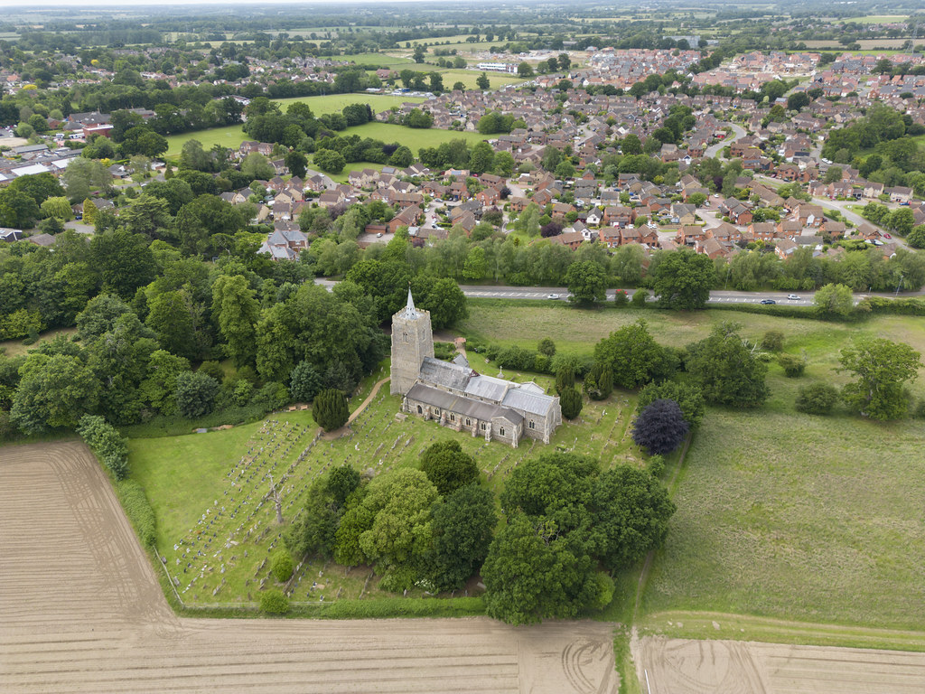 Hethersett aerial image St Remigius Church a photo on Flickriver