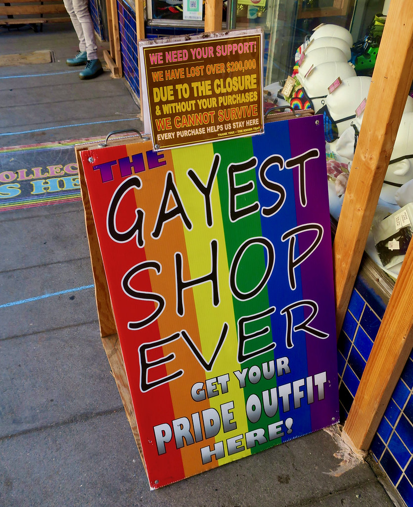 Gayest Shop Ever, San Francisco, CA Aboard sign in front … Flickr