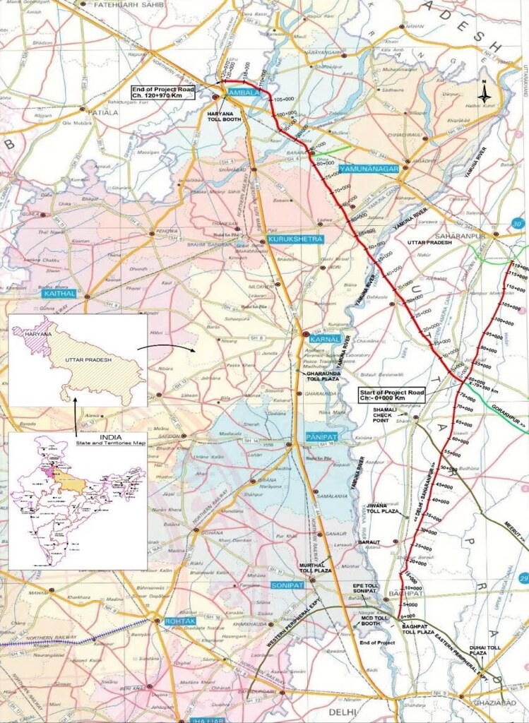 BareillyLudhiana Economic Corridor Route Map & Status Update