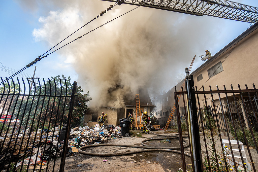 Fire Consumes Vacant Home in Koreatown KOREATOWN Despite… Flickr