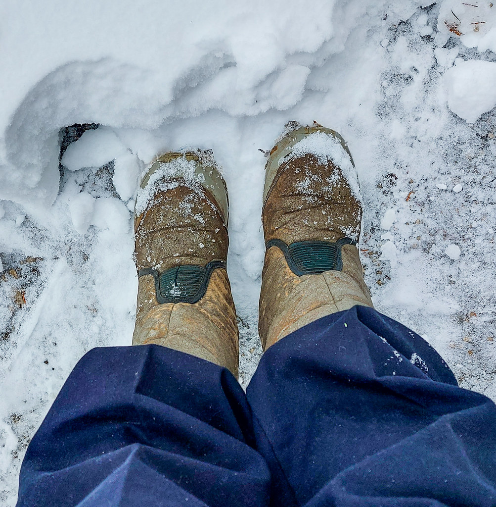 Wearing my favorite snow shoveling boots, with Neoprene so… Flickr