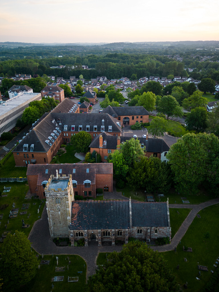 DJI_0134 St Peters Church, Redditch. ABJ73 Flickr