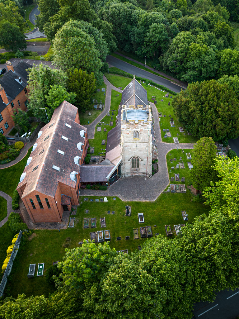 DJI_0132 St Peters Church, Redditch. ABJ73 Flickr