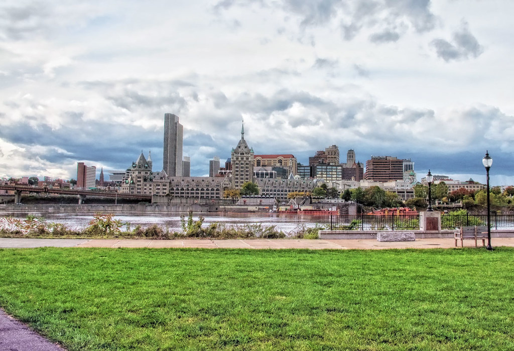 Albany Ny Skyline from the Rensselaer Waterfront Esplanade… Flickr