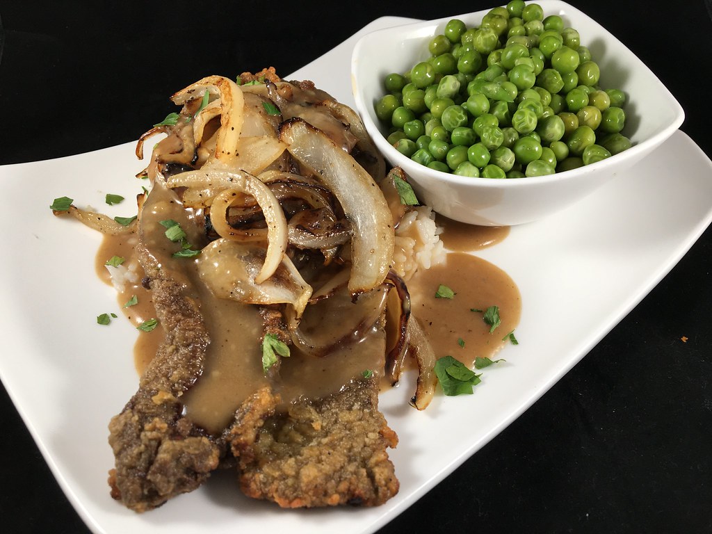 liver & onions Pan fried beef liver under brown gravy with… Flickr