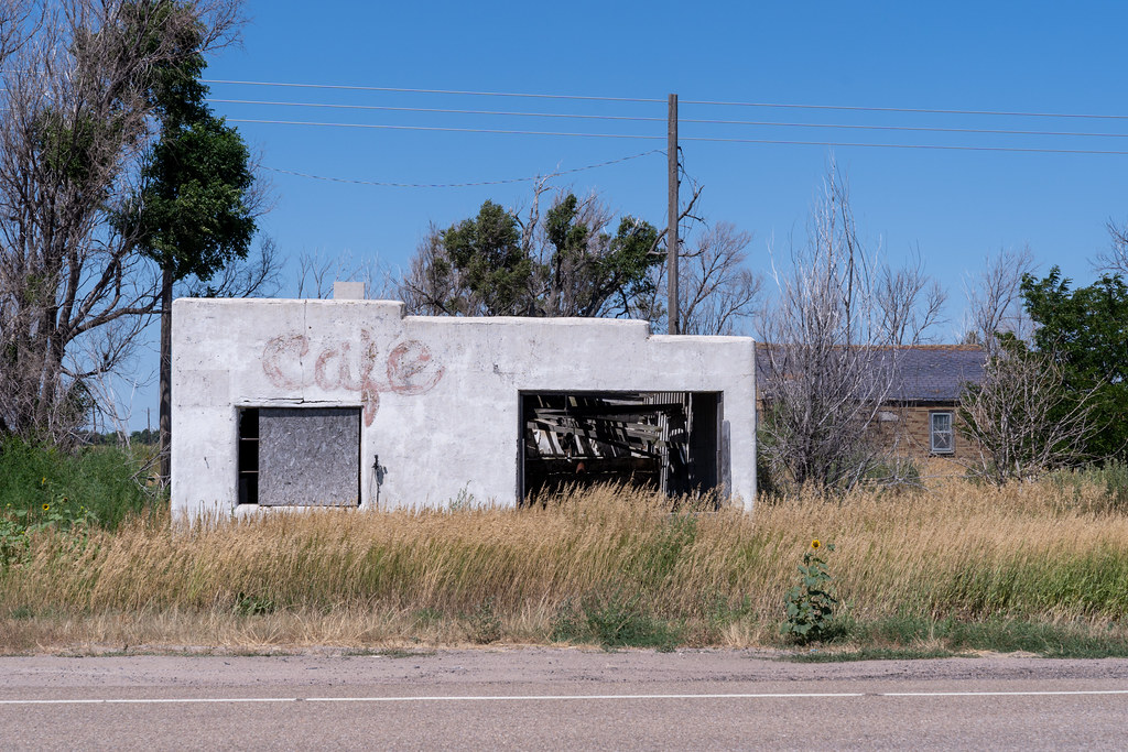 Old, abandoned cafe restaurant near Idalia, Colorado along… Flickr
