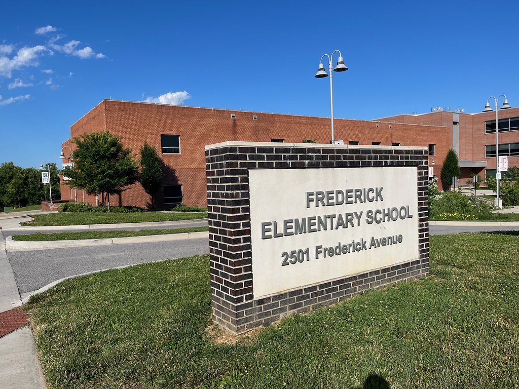 Sign, Frederick Elementary School (1981), 2501 Frederick Avenue, Baltimore, MD 21223 a photo