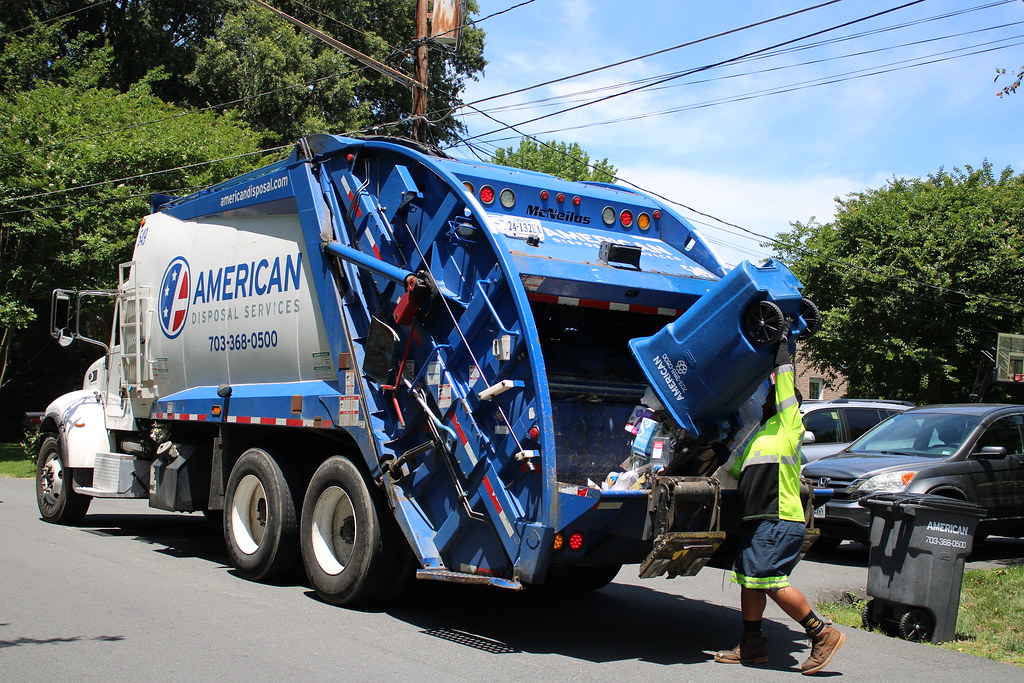 American Disposal truck 549 doing recycling Gabriel Langton Flickr
