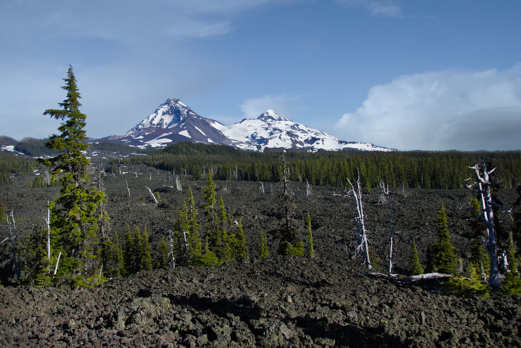 North and Middle Sister, Oregon The Three Sisters are clos… Flickr