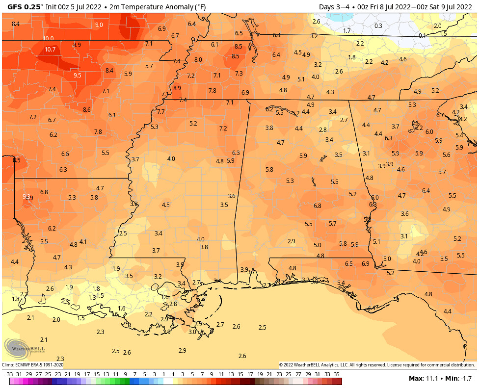 Increased Chance for Showers and Thunderstorms Today and Tomorrow, with