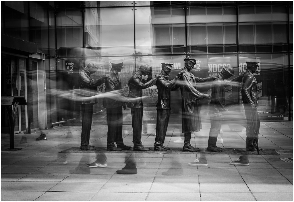 Statues Taken outside Manchester Piccadilly Station. Thomas Blower