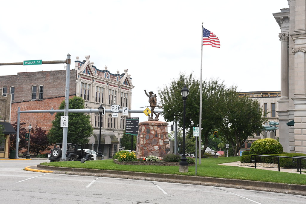 Along Courthouse Square, downtown Greencastle, Indiana Flickr