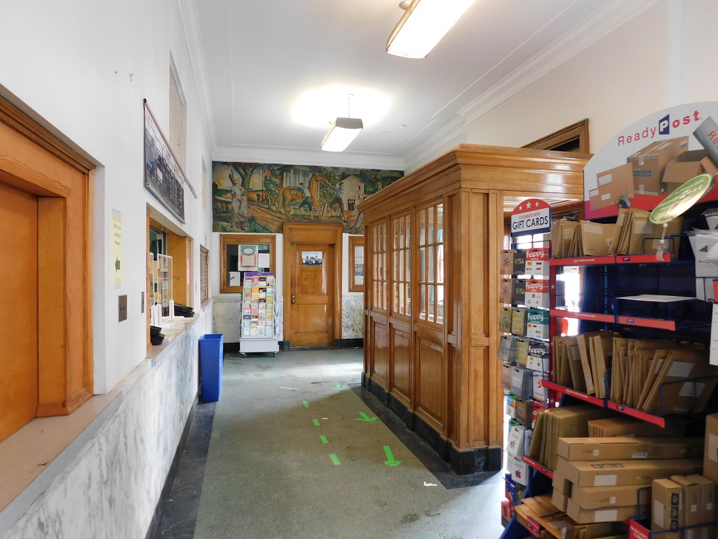 Plymouth NH Post Office Mural New Deal fresco entitled "Jo… Flickr