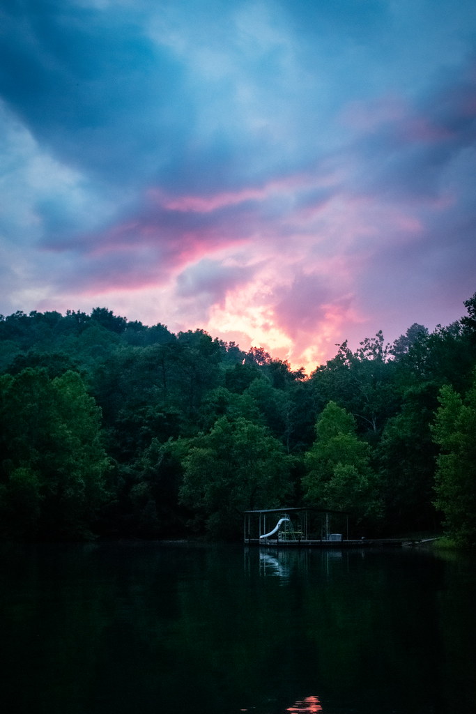 Sunset on lake Kelsey A. P. Flickr