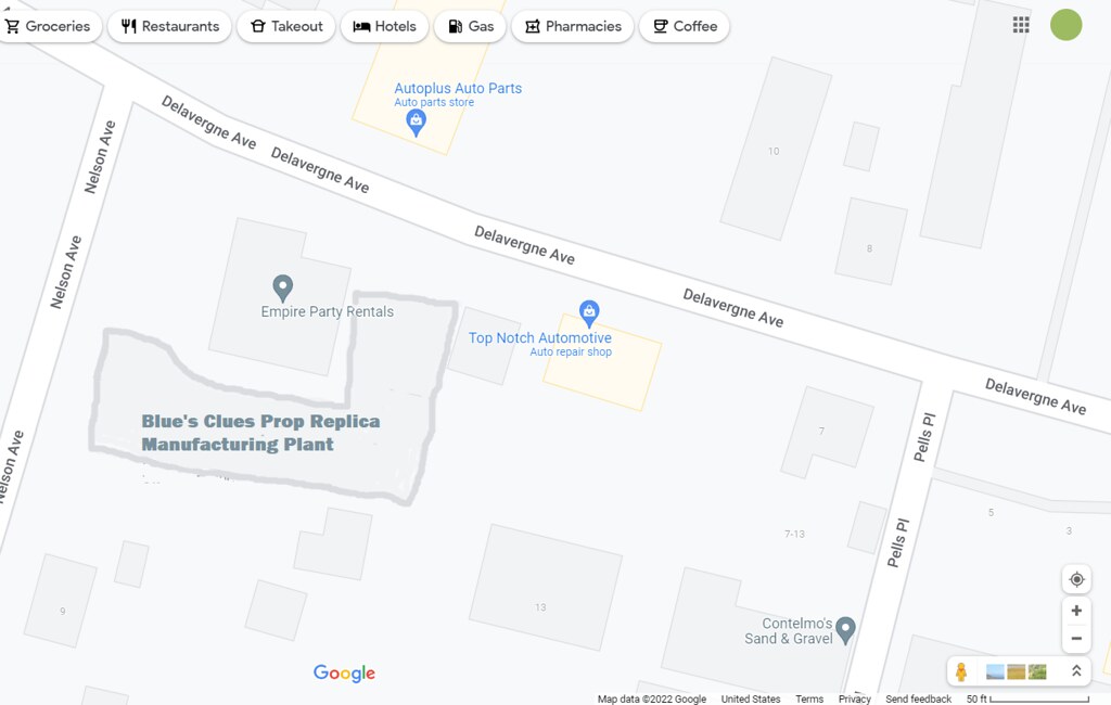 Wappingers Falls Pavilion Shopping Center and Blue's Clues Prop replica