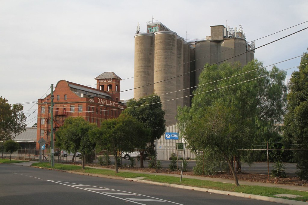 Looking over the John Darling flour mill at Albion Flickr