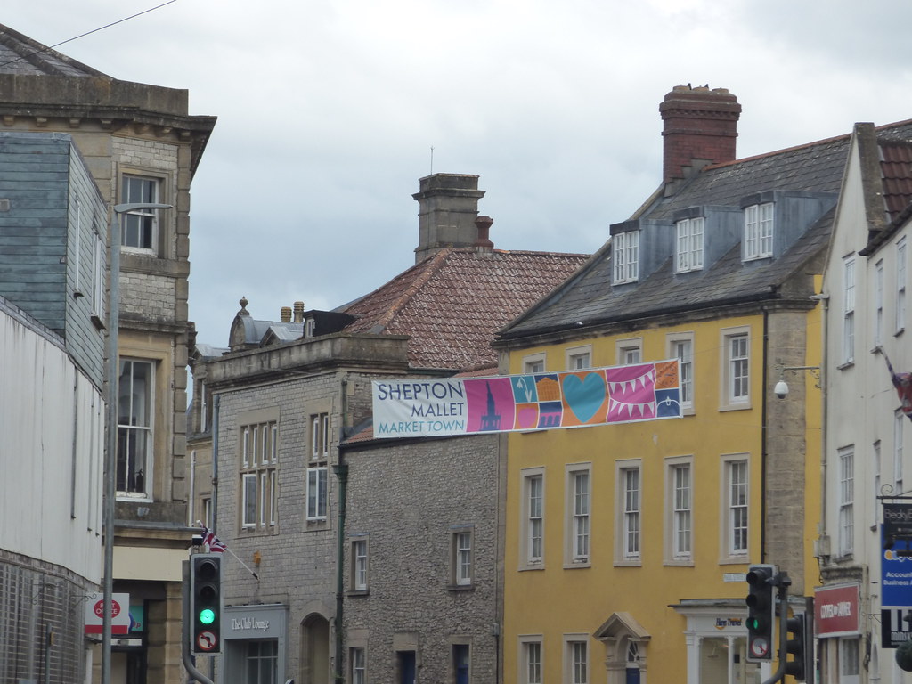 Commercial Road, Shepton Mallet Market Town banner Flickr
