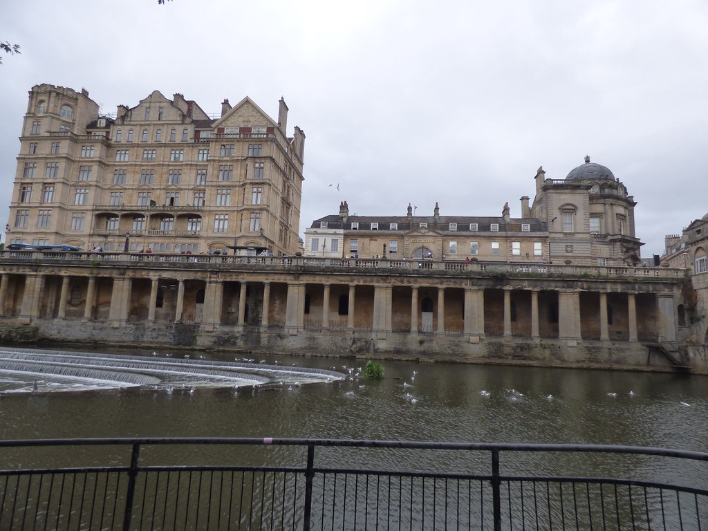 The Empire and Bath Markets on the Grand Parade from the River Avon