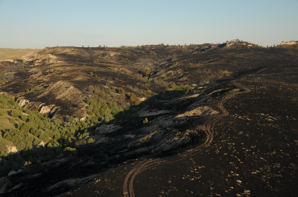 Aerial View Casino Fire, Pine Ridge Indian Reservation Flickr