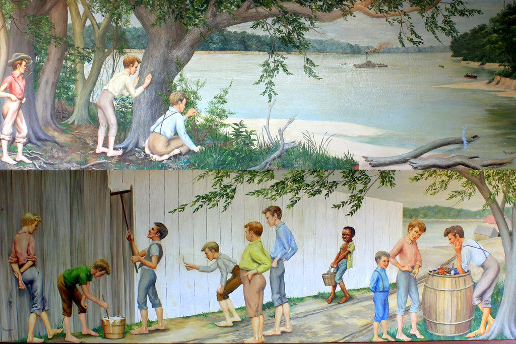 Tom Sawyer Murals These are two murals depicting scenes fr… Flickr