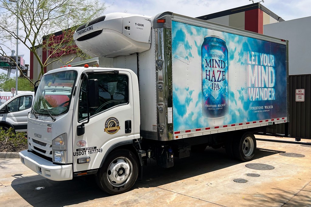 Hensley Beverage Company 2019 Isuzu NRR 1071 with a Flickr