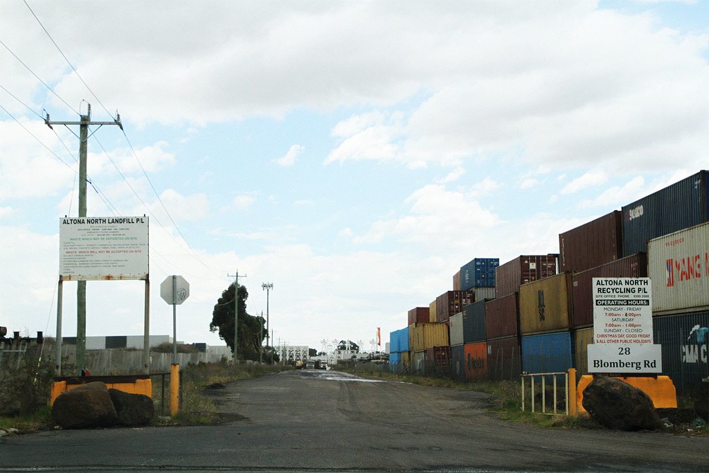 Entrance to the Altona North Landfill off Barnes Road Flickr
