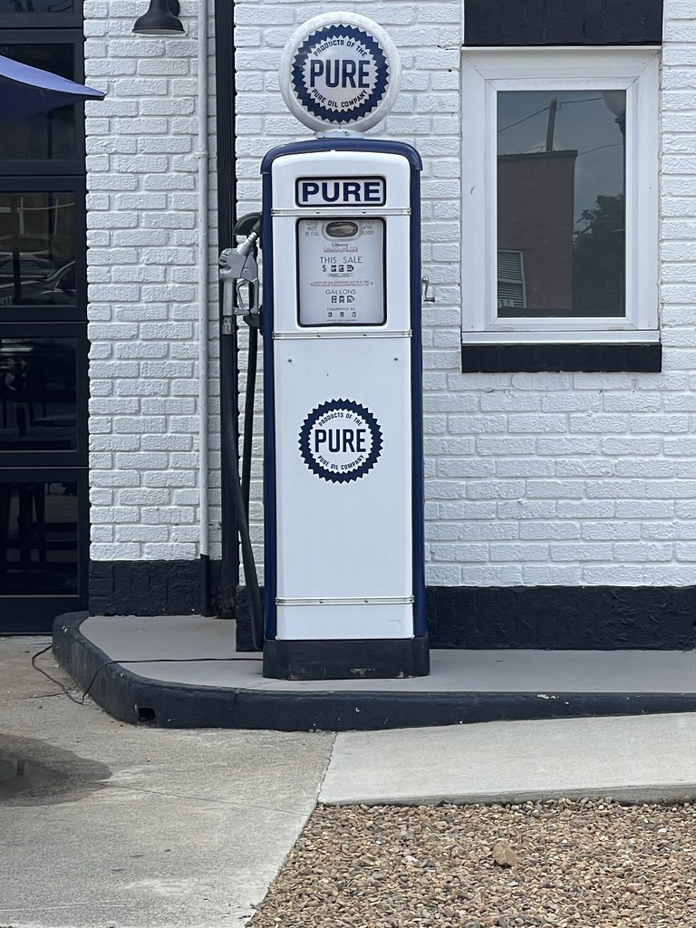 Old Pure gas pump. Downtown Mocksville, North Carolina. Flickr