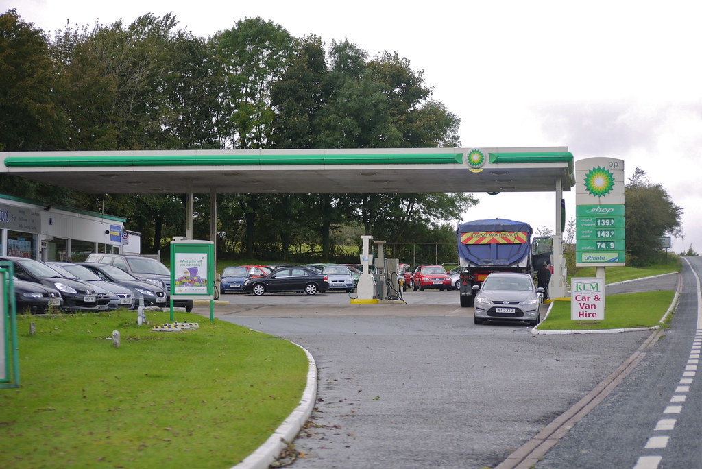 BP, Kendal Road Kirkby Lonsdale Cumbria 2012. Now a Texaco