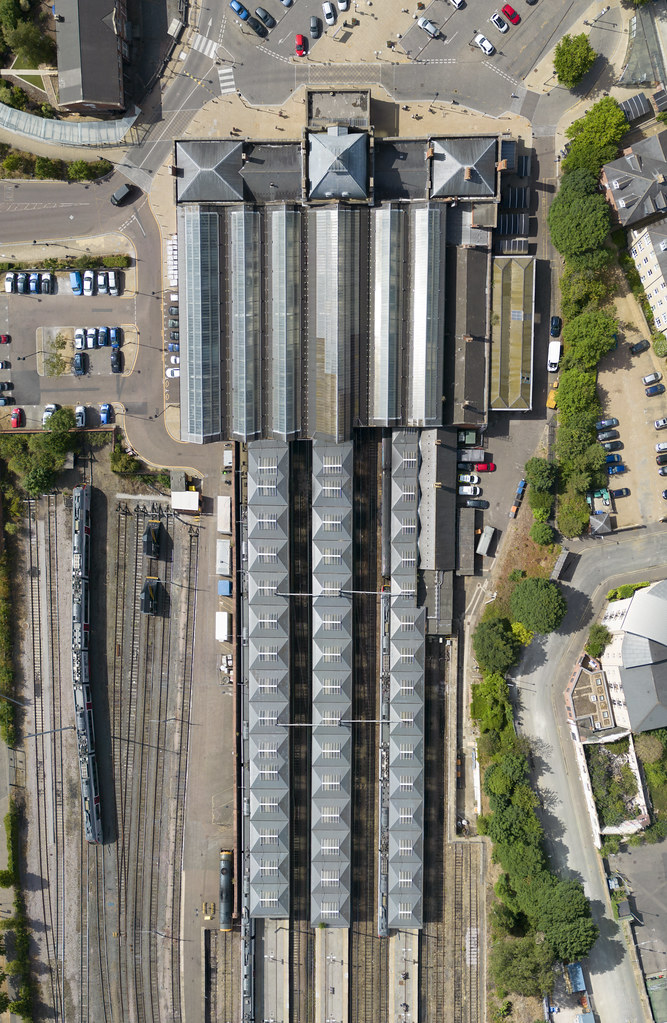 Norwich Railway Station aerial image Aerial view of Norwic… Flickr