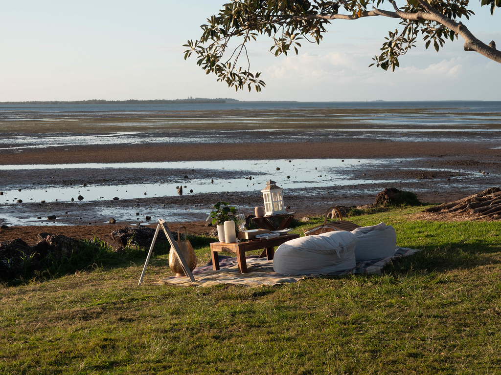 the picnic set up At Wellington Point Christy Gallois Flickr