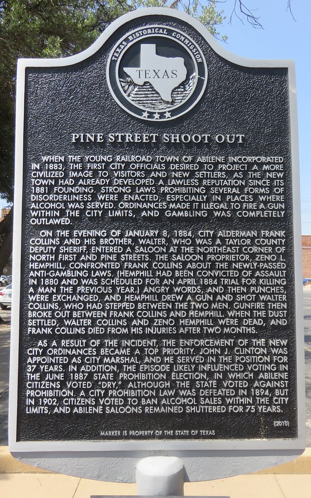 Pine Street Shoot Out Marker (Abilene, Texas) Located alon… Flickr
