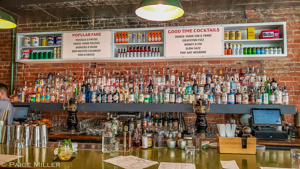 Buffalo, NY Graylynn Bar, showing 160+ types of gin Paige Miller