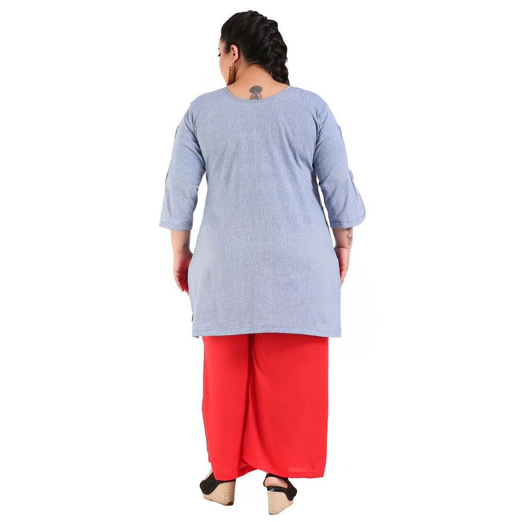 PID 41169Generic Women's Knee Length Solid Pattern Strai… Flickr