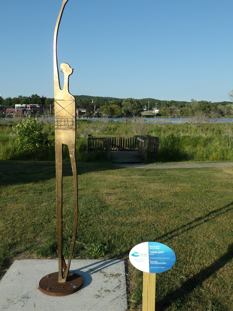 Art along scenic Boardwalk; East Jordan, MI Photo by Larry… Parks